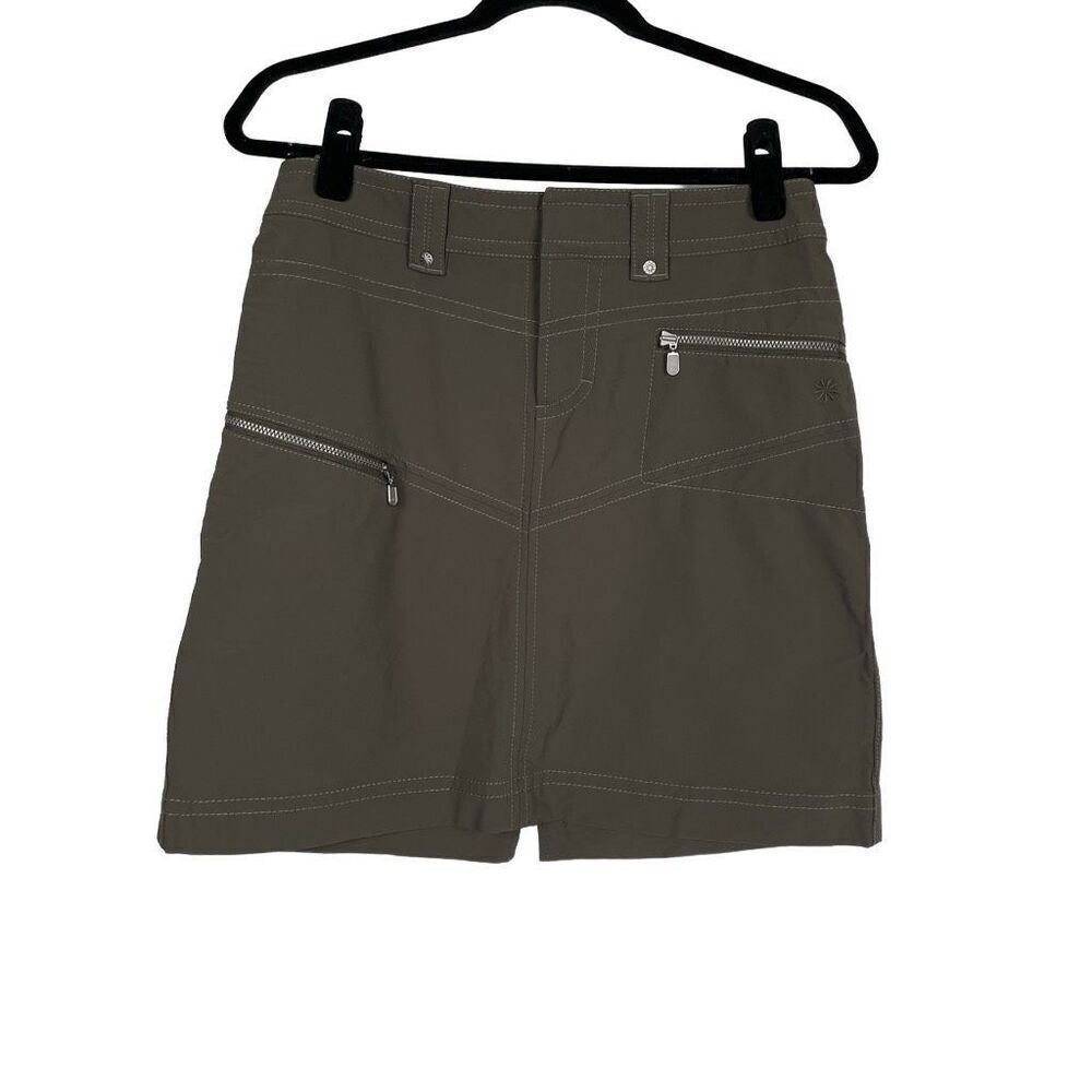 Athleta Athletic Brown Cargo‎ Water Safe Mini Skirt - Women’s S